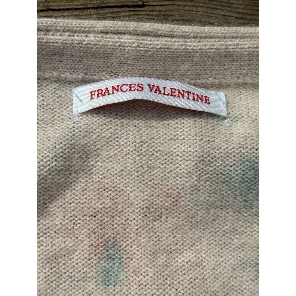Frances Valentine Angora Wool Floral Button-Up Cardigan‎ Sweater Knit Women's XL - Picture 3 of 9